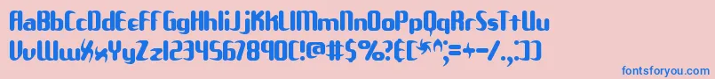 UnexploredGalaxiesBrk Font – Blue Fonts on Pink Background