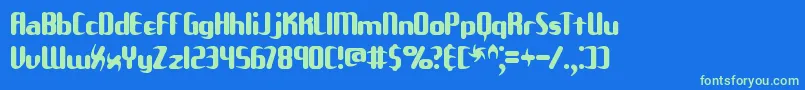 UnexploredGalaxiesBrk Font – Green Fonts on Blue Background