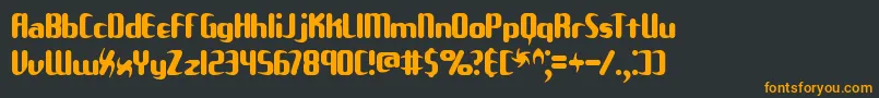 UnexploredGalaxiesBrk Font – Orange Fonts on Black Background