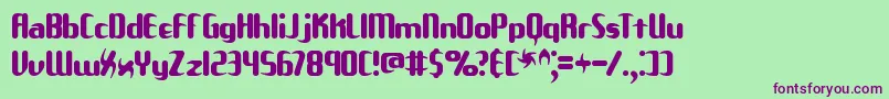 UnexploredGalaxiesBrk Font – Purple Fonts on Green Background
