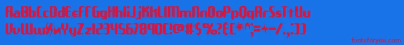 UnexploredGalaxiesBrk Font – Red Fonts on Blue Background