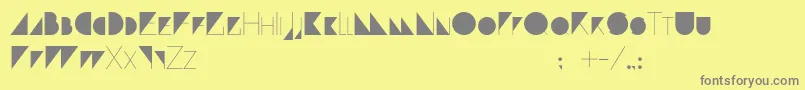 Paranoid-Schriftart – Graue Schriften auf gelbem Hintergrund