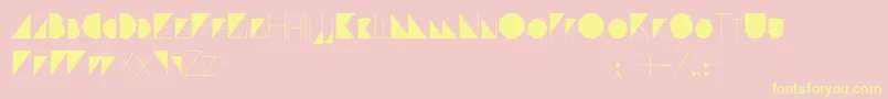Paranoid Font – Yellow Fonts on Pink Background