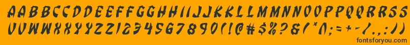 Eggrolltitleital Font – Black Fonts on Orange Background