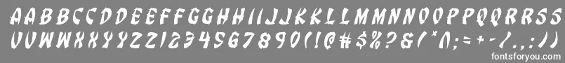 Eggrolltitleital Font – White Fonts on Gray Background