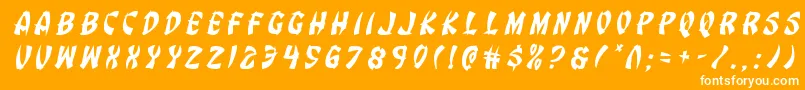More about Eggrolltitleital Font Eggrolltitleital Font – White Fonts on Orange Background