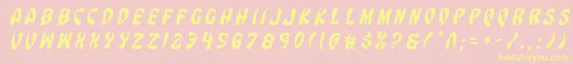 fuente Eggrolltitleital – Fuentes Amarillas Sobre Fondo Rosa