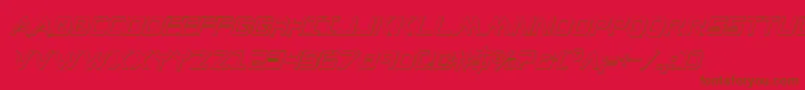 WarEagle3DCondensedItalic Font – Brown Fonts on Red Background