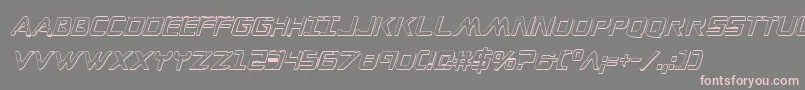 WarEagle3DCondensedItalic Font – Pink Fonts on Gray Background