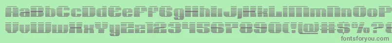 フォントNolocontendregrad – 緑の背景に灰色の文字