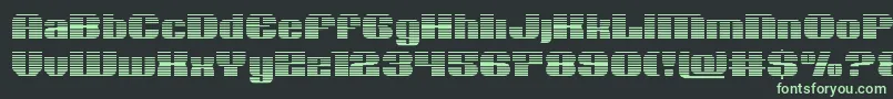 Nolocontendregrad-Schriftart – Grüne Schriften auf schwarzem Hintergrund