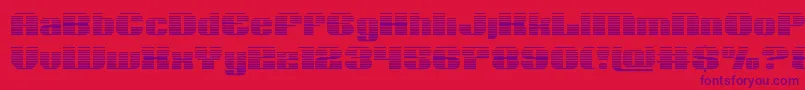 Nolocontendregrad-Schriftart – Violette Schriften auf rotem Hintergrund