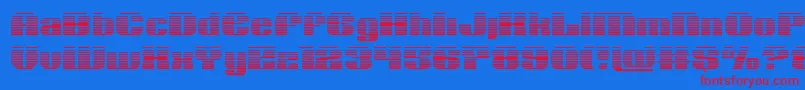 Nolocontendregrad Font – Red Fonts on Blue Background