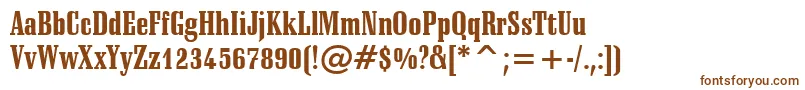 SchadowBlackCondensedBt Font – Brown Fonts on White Background