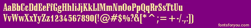 Police SchadowBlackCondensedBt – polices jaunes sur fond violet
