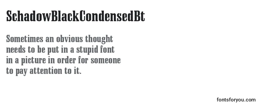 SchadowBlackCondensedBt Font