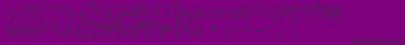 Kolkatahotelroom Font – Black Fonts on Purple Background