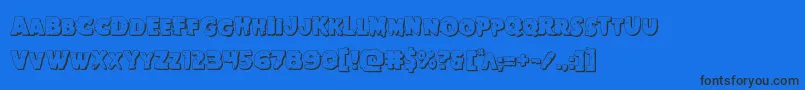 Goblincreek3D Font – Black Fonts on Blue Background