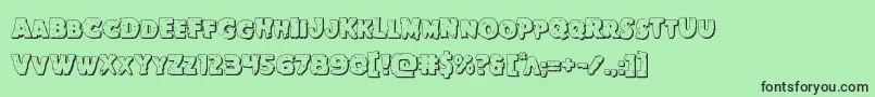 Goblincreek3D Font – Black Fonts on Green Background