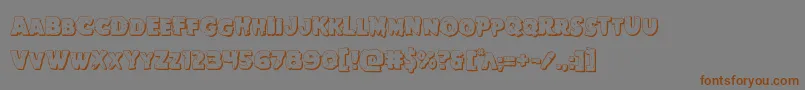 Goblincreek3D-Schriftart – Braune Schriften auf grauem Hintergrund