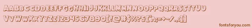 Goblincreek3D Font – Brown Fonts on Pink Background