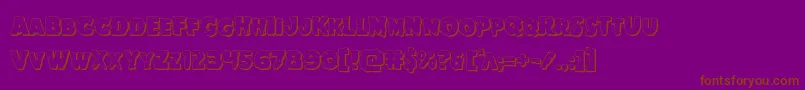 Police Goblincreek3D – polices brunes sur fond violet