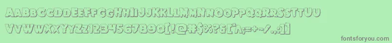 Goblincreek3D Font – Gray Fonts on Green Background