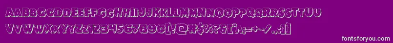 Goblincreek3D Font – Green Fonts on Purple Background