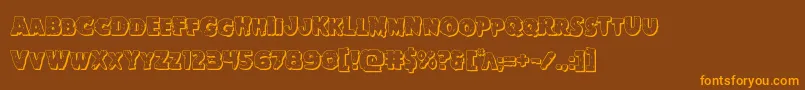 Goblincreek3D Font – Orange Fonts on Brown Background