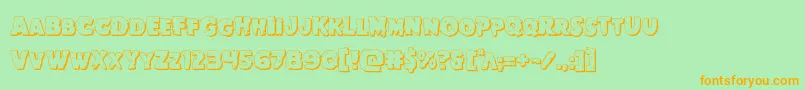 More about Goblincreek3D Font Goblincreek3D Font – Orange Fonts on Green Background