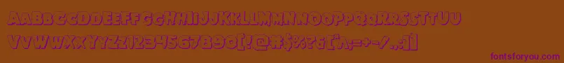 Goblincreek3D Font – Purple Fonts on Brown Background
