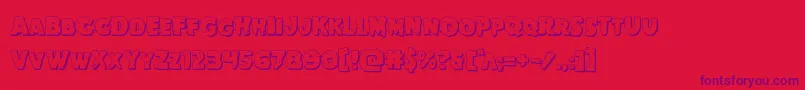 Goblincreek3D Font – Purple Fonts on Red Background