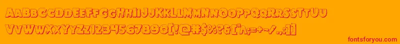 Goblincreek3D Font – Red Fonts on Orange Background