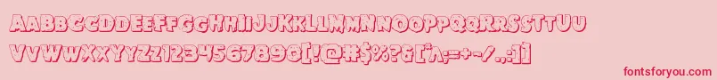 フォントGoblincreek3D – ピンクの背景に赤い文字