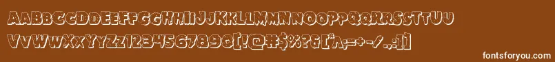 Goblincreek3D Font – White Fonts on Brown Background