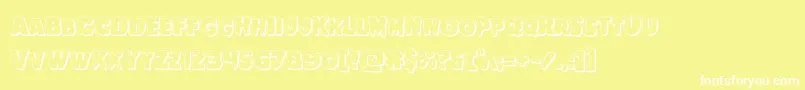 Goblincreek3D Font – White Fonts on Yellow Background