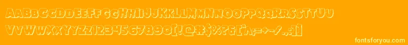 Goblincreek3D Font – Yellow Fonts on Orange Background