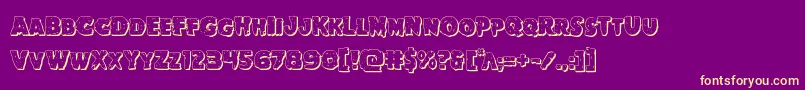 Goblincreek3D Font – Yellow Fonts on Purple Background