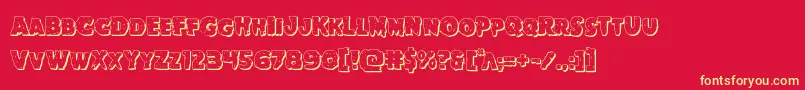 Goblincreek3D Font – Yellow Fonts on Red Background