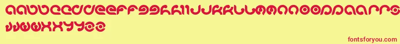 Kioshima Font – Red Fonts on Yellow Background