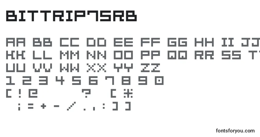 Шрифт Bittrip7srb – алфавит, цифры, специальные символы