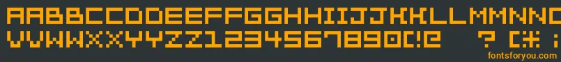 Шрифт Bittrip7srb – оранжевые шрифты на чёрном фоне