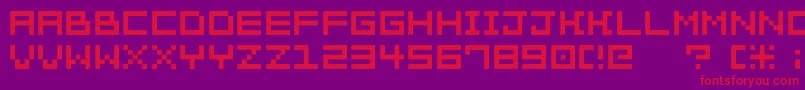 Bittrip7srb Font – Red Fonts on Purple Background