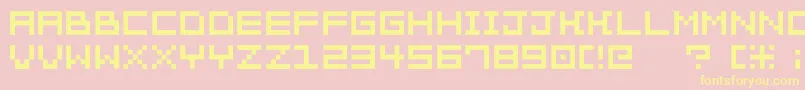 Bittrip7srb Font – Yellow Fonts on Pink Background