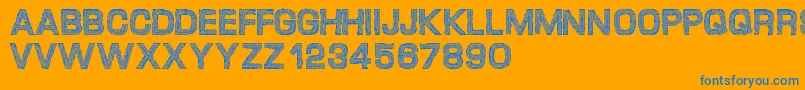 Desgarvuda Font – Blue Fonts on Orange Background