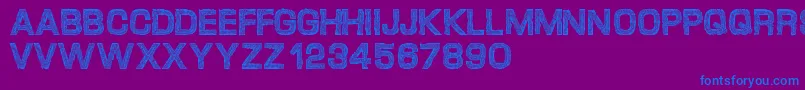 Desgarvuda Font – Blue Fonts on Purple Background