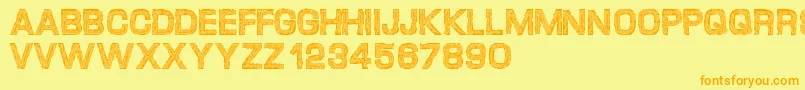 Desgarvuda Font – Orange Fonts on Yellow Background