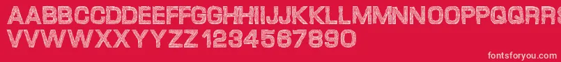 Desgarvuda Font – Pink Fonts on Red Background