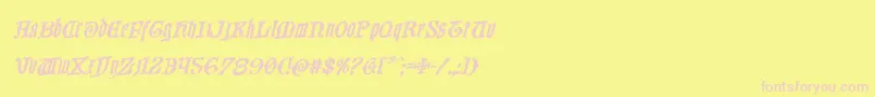 Westdelphiarotal Font – Pink Fonts on Yellow Background