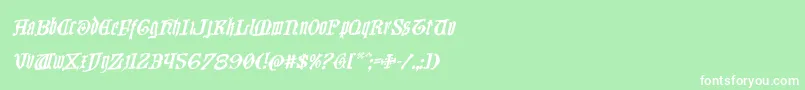 Westdelphiarotal Font – White Fonts on Green Background